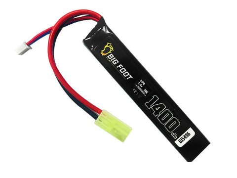 Big Foot Heat 1400mAh 25c 7.4v (105mmx20mmx15mm - Mini-T) 615496