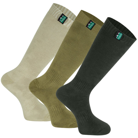 RIDGELINE Cotton Work Socks Full Length (Pack of 3)