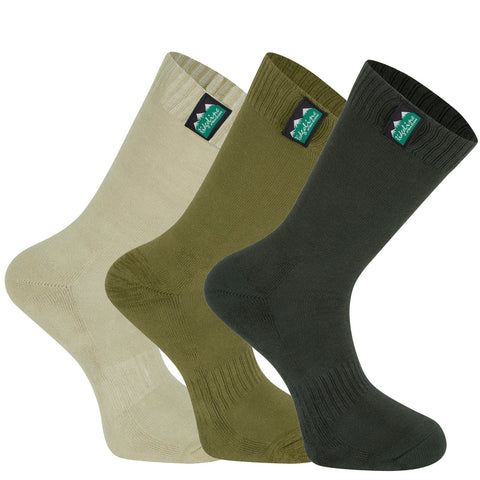 RIDGELINE Cotton Work Socks Mid Length (Pack of 3)