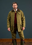 Alan Paine Rutland Men's Tweed Waterproof Shooting Coat In Lichen - Regular Fit