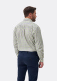 Ilkley Men's Blue and Green Country Check Shirt - Shooting Fit