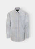 Ilkley Men's Green and Brown Country Check Shirt - Shooting Fit