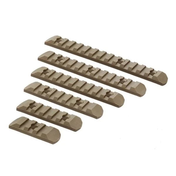 Rebel Keymod/MLOK 6 Piece Polymer Rail Set - Dark Earth – Ancaster ...