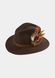 Alan Paine Richmond Ladies Felt Hat With Feather in 3 colours