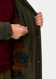 Willsden Men's Waterproof Coat In Olive - Regular Fit